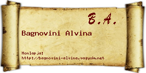 Bagnovini Alvina névjegykártya